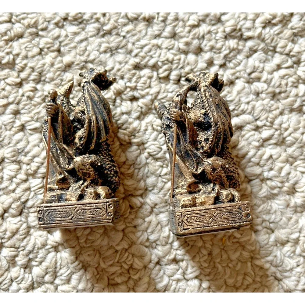 Dragon Wizard Figurines Set 2 Fantasy Medieval Miniatures‎ Collectibles